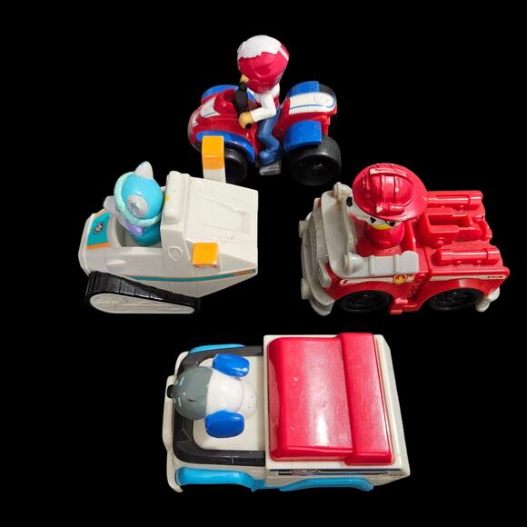 Paw Patrol Lot of 4 Mini Vehicles Ryder Marshal Everest Robo Dog Spin Master - Picture 4 of 6